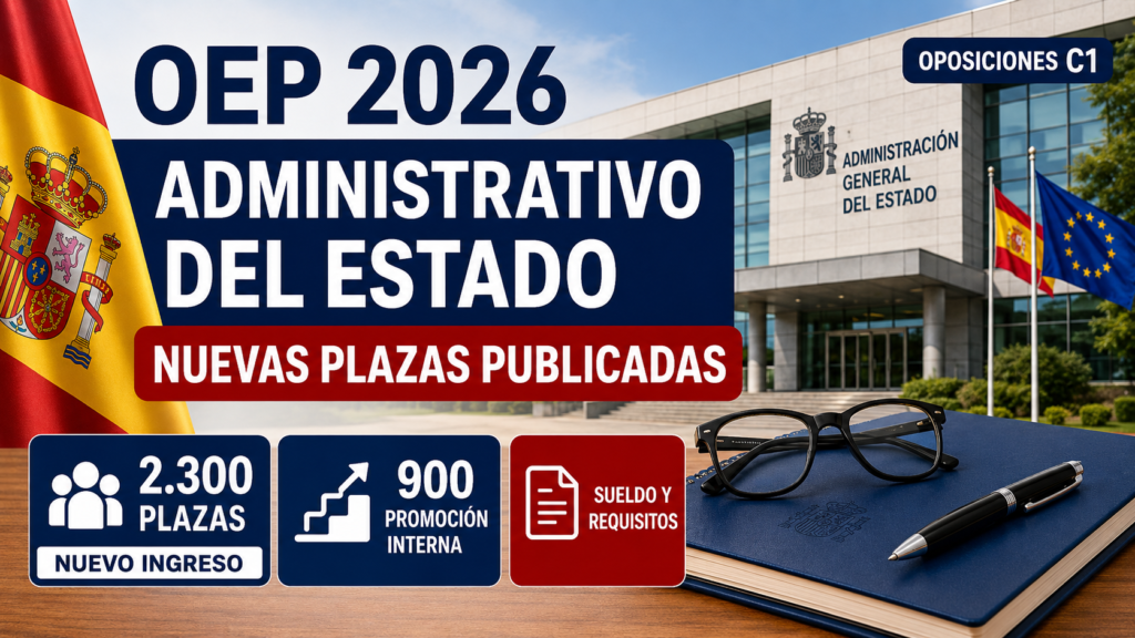 administrativo estado 2026 nuevas plazas publicadas