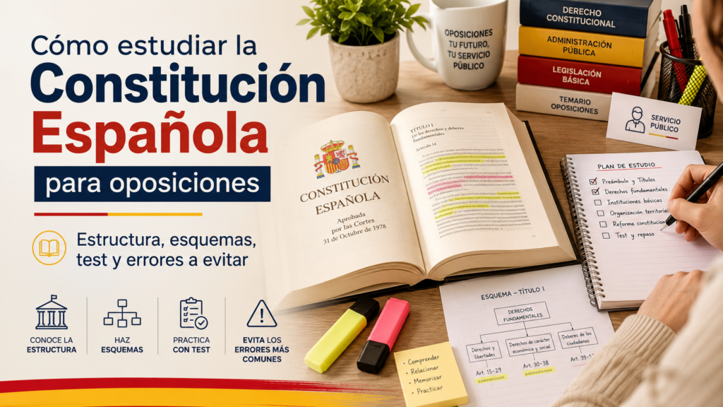 cómo estudiar la constitución española para oposiciones método de estudio